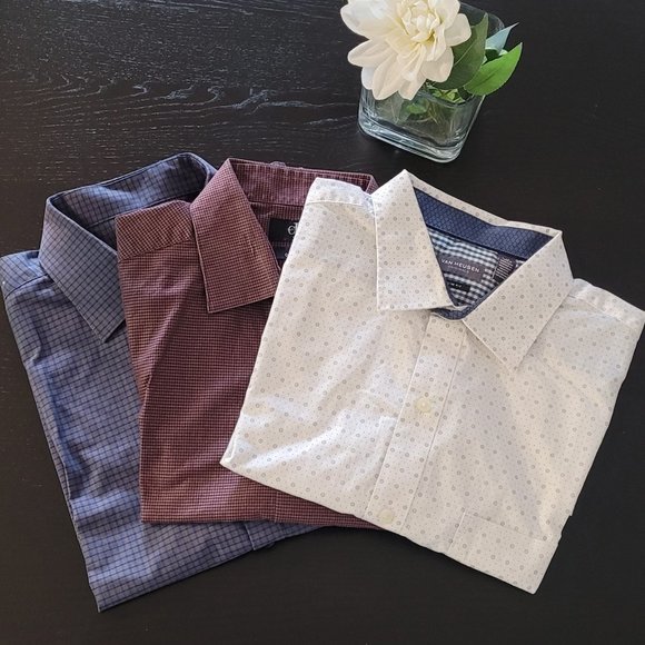 Set of 3 Long Sleeve, Button Down Dress Shirt - Picture 1 of 14